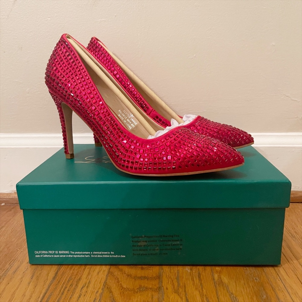 Lauren Lorraine Dazzle Red Pumps - Size 9 NIB
